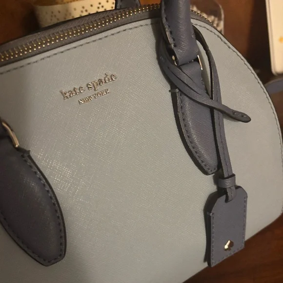 Kate Spade Reiley Medium Dome Satchel in Blue Dawn Saffiano Leather - Picture 2 of 5